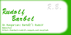 rudolf barbel business card